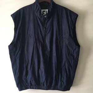 MENS FOOTJOY QUARTER ZIP PULLOVER VEST BLUE XL